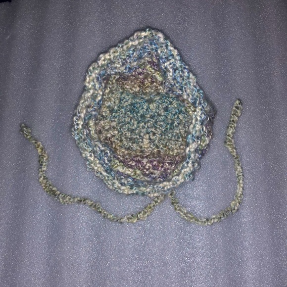 Big beige tweed pouch and mini light blue pouch duo - Picture 3 of 5